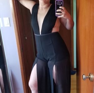 Bebe nude illusion jumper